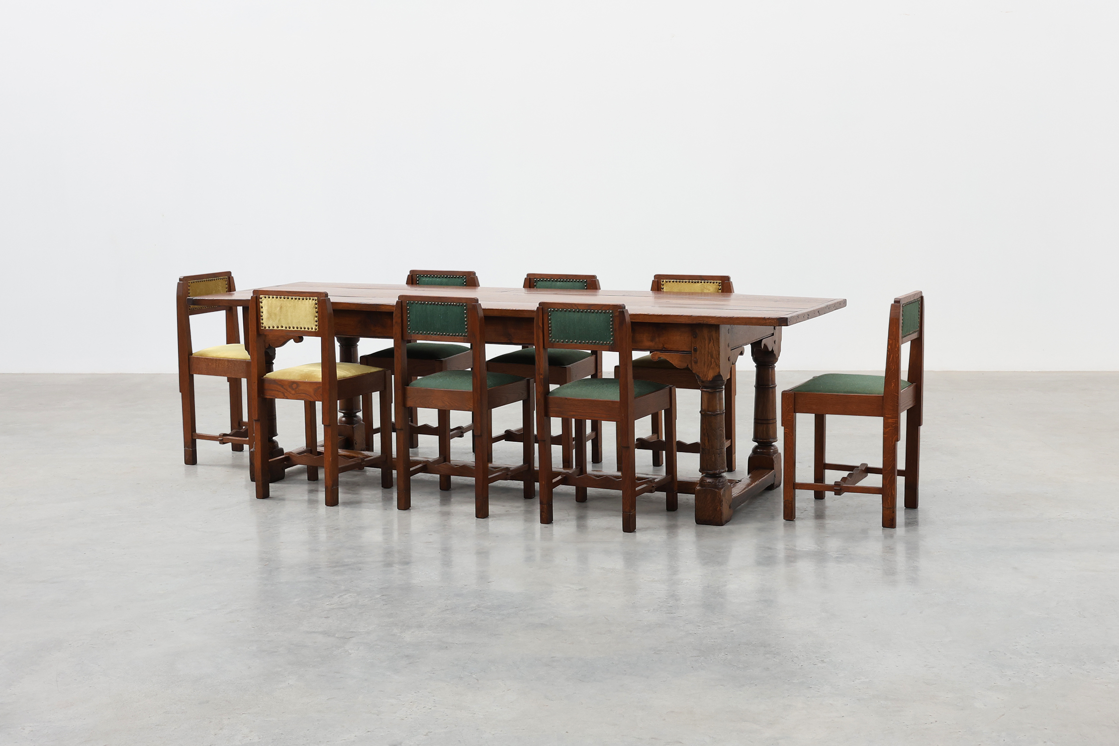 Large French Oak Refectory Dining Table, Renaissance Revival, circa 1880thumbnail